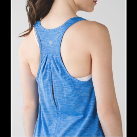 Lululemon Blue Racerback Tank Top Lightweight Athletic Yoga Gym Top Size S - Picture 6 of 14